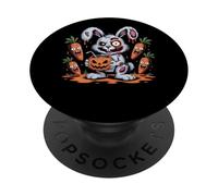 Zombie Bunny Halloween Carrot Creepy Bunny Fun PopSockets Adhesive PopGrip