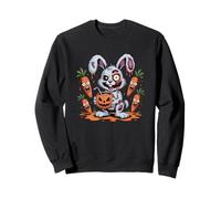 Zombie Bunny Halloween Carrot Creepy Bunny Fun Sweatshirt