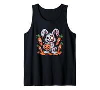 Zombie Bunny Halloween Carrot Creepy Bunny Fun Tank Top