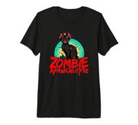 Zombie Cat APAWCALYPSE Halloween Kittie Pun Premium T-Shirt