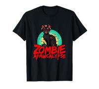 Zombie Cat APAWCALYPSE Halloween Kittie Pun T-Shirt