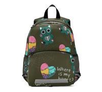 Zombie Cat Love Pattern Kids Backpack for Toddlers, Kid's Backpack for Boys Girls, Kindergarten Preschool Nursery Travel Bag