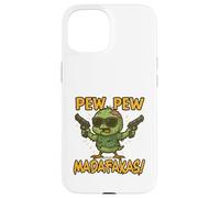 Zombie Chick with the Phrase Pew Madafakas Case for iPhone 15