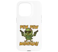 Zombie Chick with the Phrase Pew Madafakas Case for iPhone 15 Pro