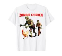 Zombie Chicken Zombie World on The Run T-Shirt