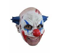 ZOMBIE CLOWN CHINLESS HEAD MASK WITH CHINSTRAP LATEX HORROR HALLOWEEN
