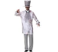 Zombie Costume for Men, Includes trousers, jacket with fake shirt, tie, Living Dead - Costume for adults for parties, Carnival and Halloween