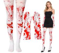 Zombie Costume,Halloween Costume,2 PCS Set with Gloves and Socks for Party | Made From Premium, Skin-Friendly Fabric, It's the Perfect Choice for Halloween Parties or Any Spooky-Themed Event