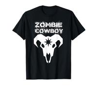 ZOMBIE COWBOY Fun Halloween Dead UNDEAD SKULL Easy Costume T-Shirt