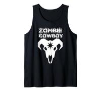 ZOMBIE COWBOY Fun Halloween Dead UNDEAD SKULL Easy Costume Tank Top