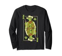Zombie Cowboy Gunslinger Halloween Poker Funny King Card Long Sleeve T-Shirt