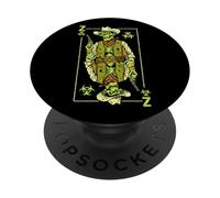 Zombie Cowboy Gunslinger Halloween Poker Funny King Card PopSockets Adhesive PopGrip