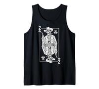 Zombie Cowboy Gunslinger Halloween Poker Funny King Card Tank Top
