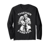 Zombie Dancing Couple Together Forever Couples Halloween Long Sleeve T-Shirt