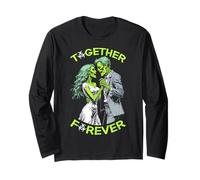 Zombie Dancing Couple Together Forever Couples Halloween Long Sleeve T-Shirt