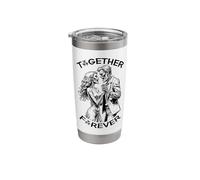 Zombie Dancing Couple Together Forever Couples Halloween Stainless Steel Insulated Tumbler
