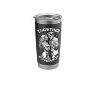 Zombie Dancing Couple Together Forever Couples Halloween Stainless Steel Insulated Tumbler