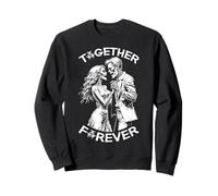 Zombie Dancing Couple Together Forever Couples Halloween Sweatshirt