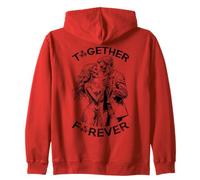 Zombie Dancing Couple Together Forever Couples Halloween Zip Hoodie