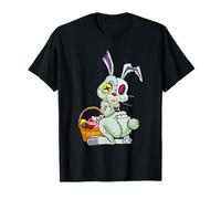 Zombie Easter Bunny Pastel Goth Easter Egg Women Teen Girls T-Shirt