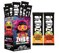 Zombie Fruit Bars, Orange & Peach (10 Bars, 2 Flavours), 100% Dried Fruit, Healthy Snacks, Adults, Kids, Halloween Trick or Treat, Low Calorie, Gluten Free, Vegan, Halal, Bulk, Real, No Added Sugar