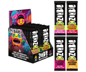 Zombie Fruit Bars Variety Box 24 Bars 4 Flavours 2 Sours 100 Dried Fruit H