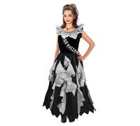 Zombie Girls Costume Gothic Bride Fancy Dress Outfit Halloween Kids Rag Doll