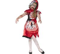 Zombie Girls Costume Halloween Kids Fancy Dress Cheerleader Outfit School Girl