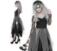 Zombie Graveyard Bride Costume Corpse Ladies Sexy Ghost Widow Fancy Dress