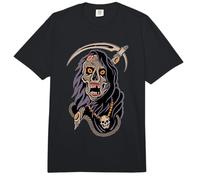 Zombie Grim Reaper Spooky Tattoo Flash Comfort Colors Adult Heavyweight T-Shirt