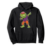 Zombie Halloween Dabbing Undead Cartoon Funny Spooky Dance Pullover Hoodie
