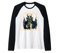 Zombie Halloween s Uncle Sam s Funny Scary Patriotic Raglan Baseball Tee