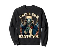 Zombie Halloween s Uncle Sam s Funny Scary Patriotic Sweatshirt