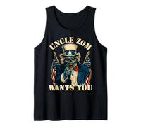 Zombie Halloween s Uncle Sam s Funny Scary Patriotic Tank Top