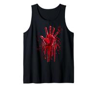 Zombie Hand Bloody Shirt Blood Splatter Handprint Horror Tank Top