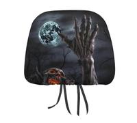 Zombie Hand Dark Halloween 2 PCS Car Headrest Cover Universal Headrest Covers Soft Breathable Car Head Rest Covers Set Elastic Head Rest Protector Auto Seat Cover Vehicle Accessories for Cars, Truck,