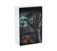 Zombie Hand Dark Halloween Cigarette Case - Waterproof & Crush Proof Cigarette Holder Case for 20 King Size Cigarettes, Portable Pocket Size Travel Box for Men & Women