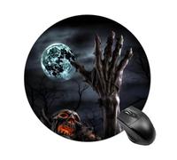 Zombie Hand Dark Halloween Gaming Mouse Pad Funny Mousepad with Non-Slip Rubber Base Cute Mouse Pads for Desk for Women Small Portable Mouse Mat for Laptop Mini Computer Mousepads 7.8x7.8 Inches