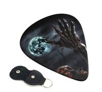 Zombie Hand Dark Halloween Guitar Plectrums, 6 Guitar Plectrums, Double Sided Printing, For Acoustic Guitar, Bass, Ukulele, Electric Guitar (0.46 Mm 0.71 Mm 0.96 Mm)
