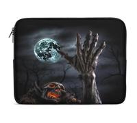 Zombie Hand Dark Halloween Laptop Sleeve Case, Shockproof Protective Case, 10-17 Inch Computer Sleeve, Water Resistant Laptop Briefcase for Men Women Compatible with MacBook Air/Notebook/Tablet