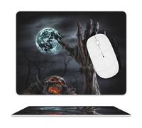 Zombie Hand Dark Halloween Mouse Pad, 10 X 8 Inch PU Leather Mousepad with Smooth Surface, Square Waterproof Mouse Mat Non-Slip Ultra Thin Desk Pad for Gaming, Office & Home