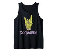 Zombie Hand Horn Sign Rockween Funny Helloween Tank Top