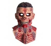 Zombie Head Masque, Realistic Horror Latex Hood for Halloween | Premium latex offers realistic undead texture for haunted house thrills Fits most adults with comfortable 55cm to 63cm