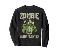 Zombie Head Planter Pot Garden Gardening Halloween Sweatshirt