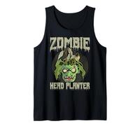 Zombie Head Planter Pot Garden Gardening Halloween Tank Top