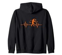 Zombie Heartbeat EKG Line Halloween Zip Hoodie