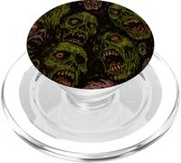 Zombie Horror Grunge Undead Art Creepy Green Skull Design PopSockets PopGrip for MagSafe