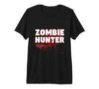 Zombie Hunter Cool Post Apocalypse Boy Girl Retro Halloween Premium T-Shirt