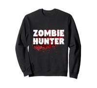Zombie Hunter Cool Post Apocalypse Boy Girl Retro Halloween Sweatshirt