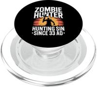 Zombie Hunter Hunting Sin Since 33 AD Crusader PopSockets PopGrip for MagSafe